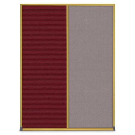 United Visual Products Single Door Radius Corkboard, 24"X36", G UV8001-GOLD-CORK